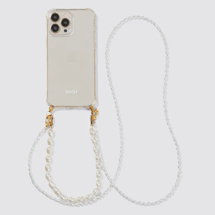 Long phone cord 'Pearl Drop'