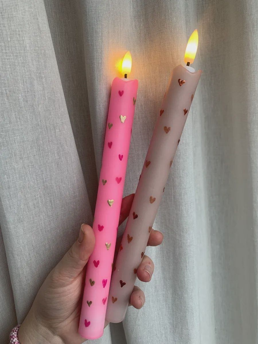 LED kaars &#39;little hearts&#39;