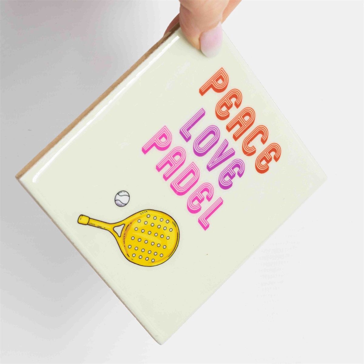 Tegeltje &#39;peace love padel&#39;