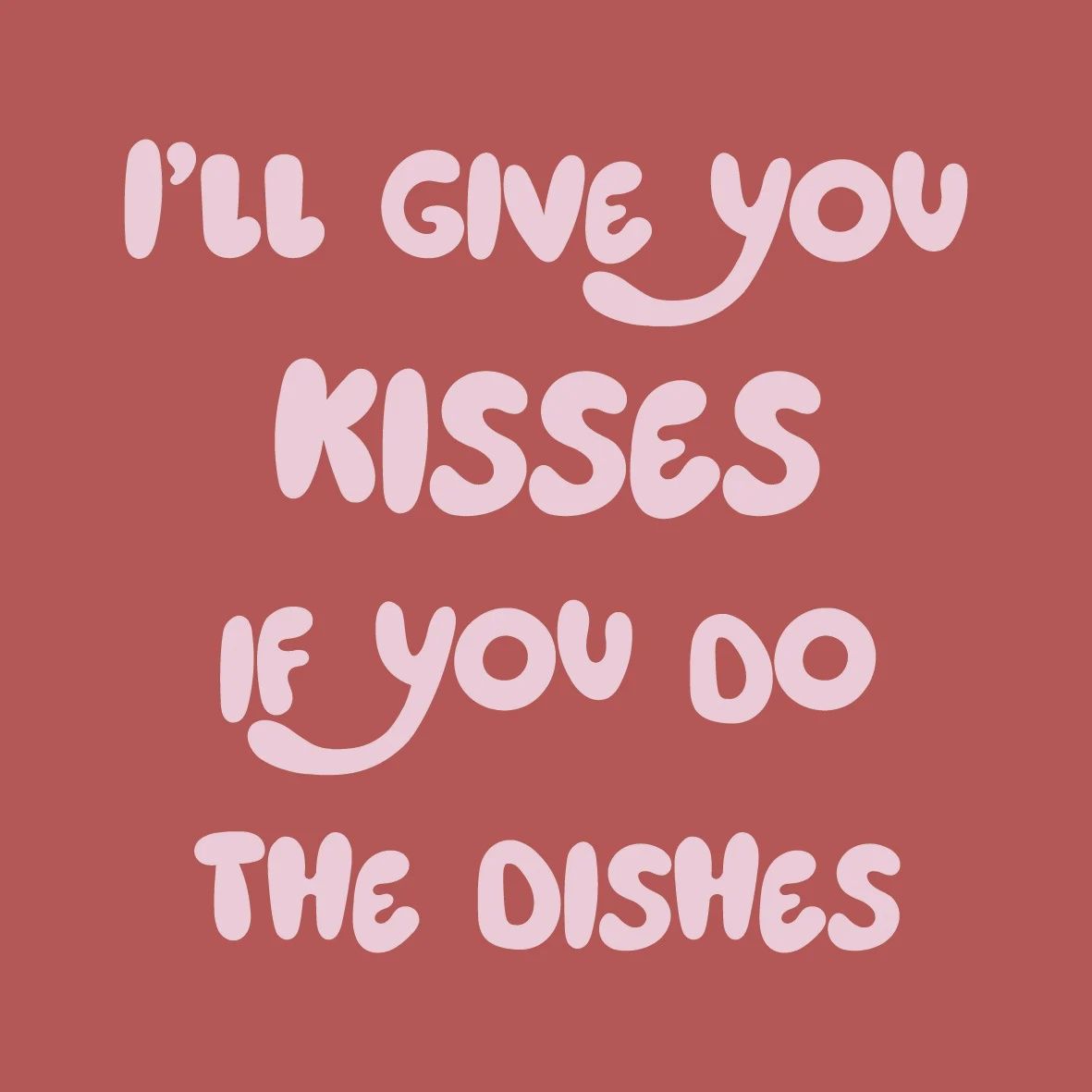 Tegeltje &#39;kisses dishes&#39;