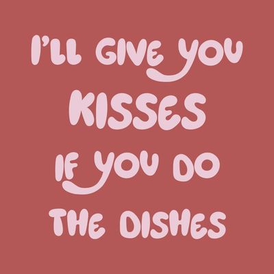 Tegeltje &#39;kisses dishes&#39;