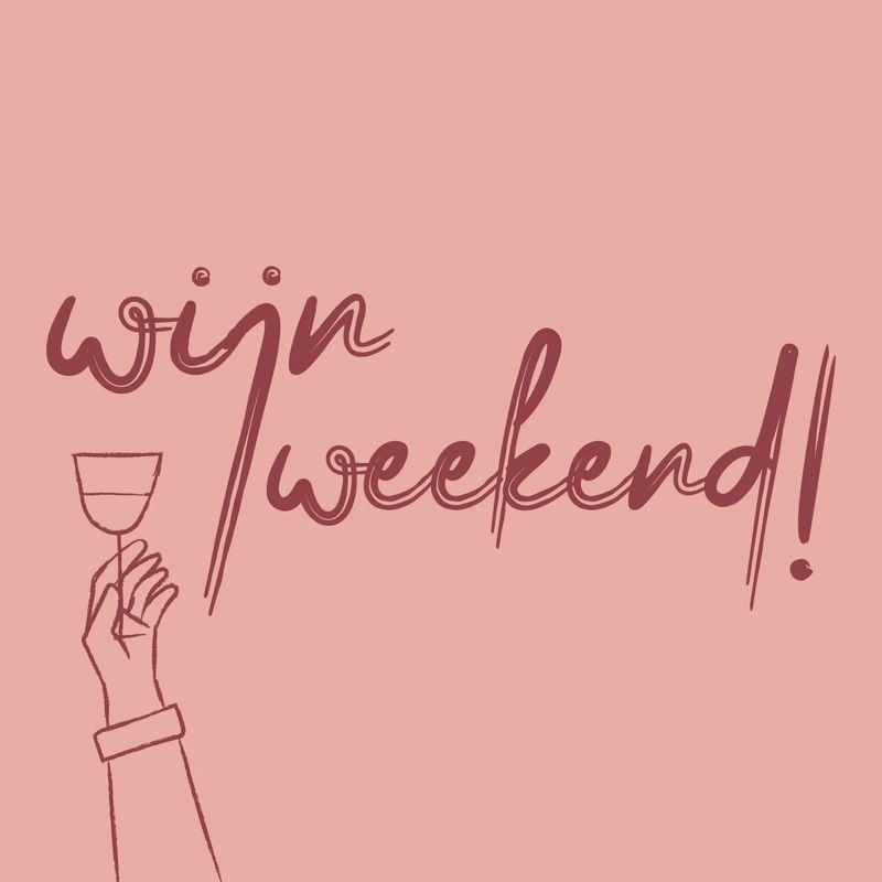 Tegeltje &#39;Wijn Weekend!&#39;