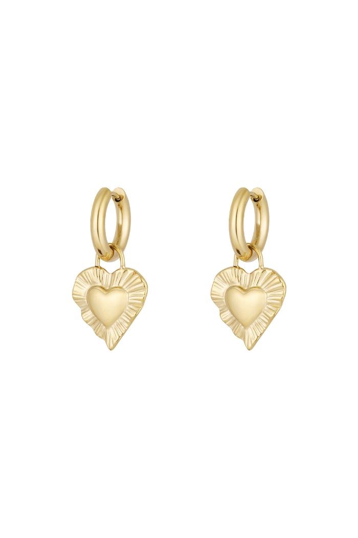 Oorbellen lovely heart, Colour: Goud