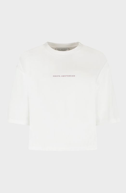 BAYLIE t-shirt - white &amp; purple
