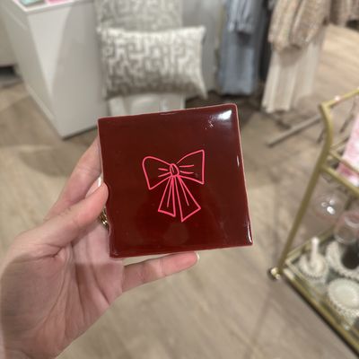 Tegeltje &#39;pink bow&#39;