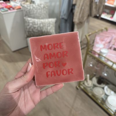 Tegeltje &#39;more amor por favor&#39;