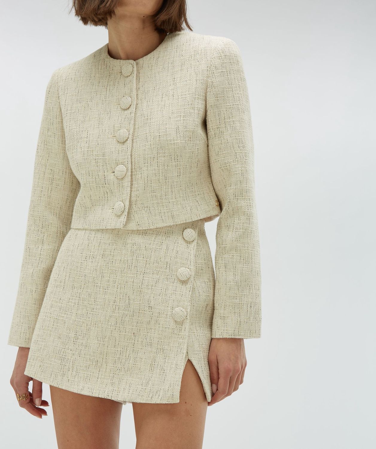 JV REMI cropped blazer - off white