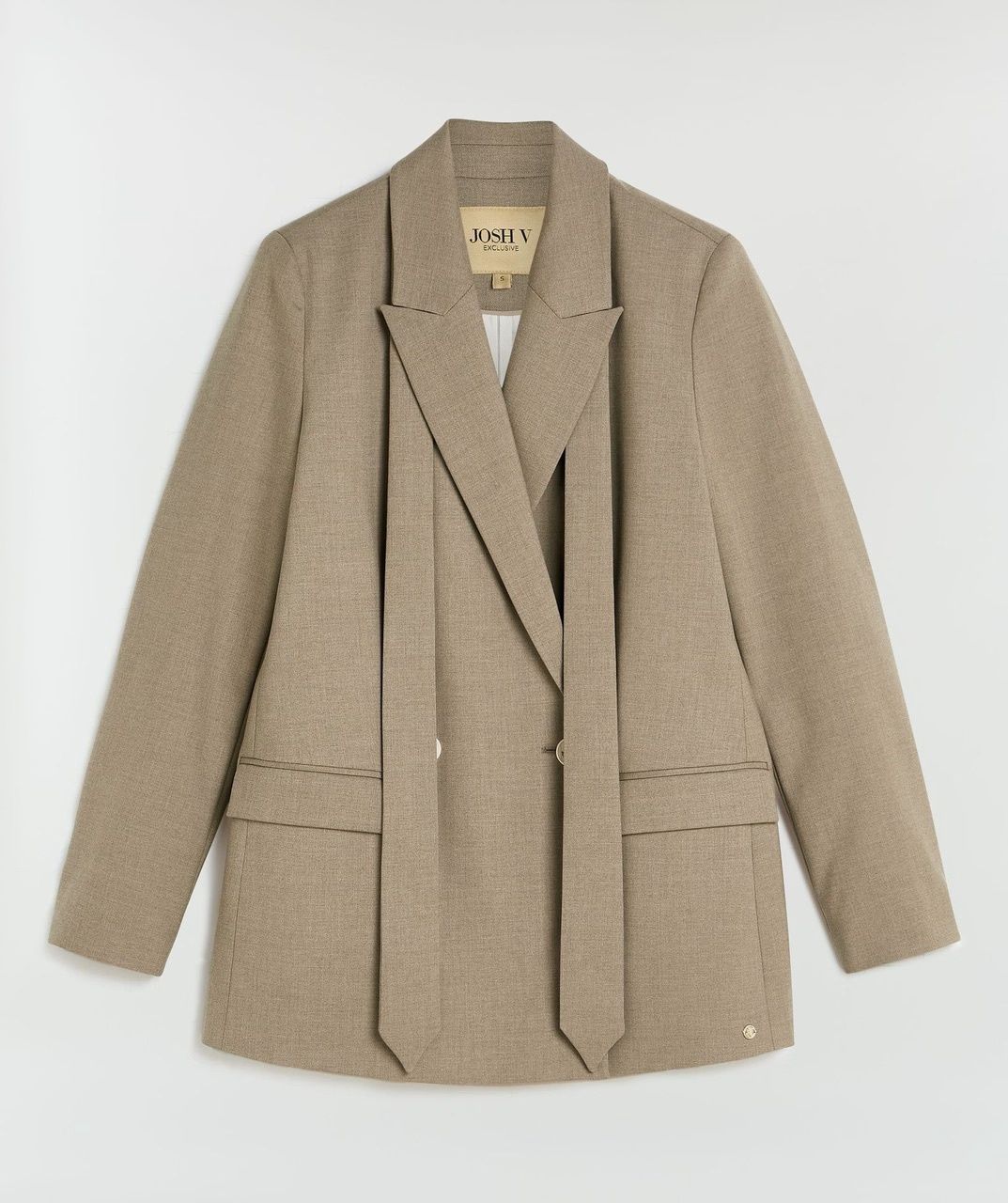 JV ISE blazer met band - mink melange