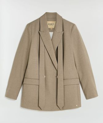 JV ISE blazer met band - mink melange