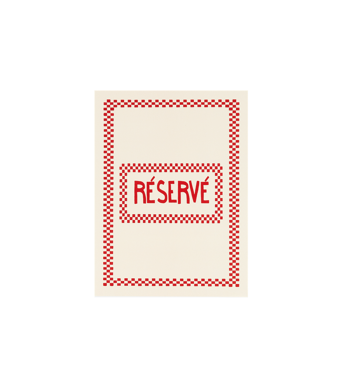 RÉSERVÉ poster 30x40 cm