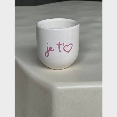 Koffie kopje &#39;Je t&#39;&lt;3&#39;