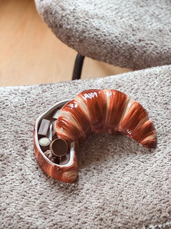 Croissant schaal met deksel
