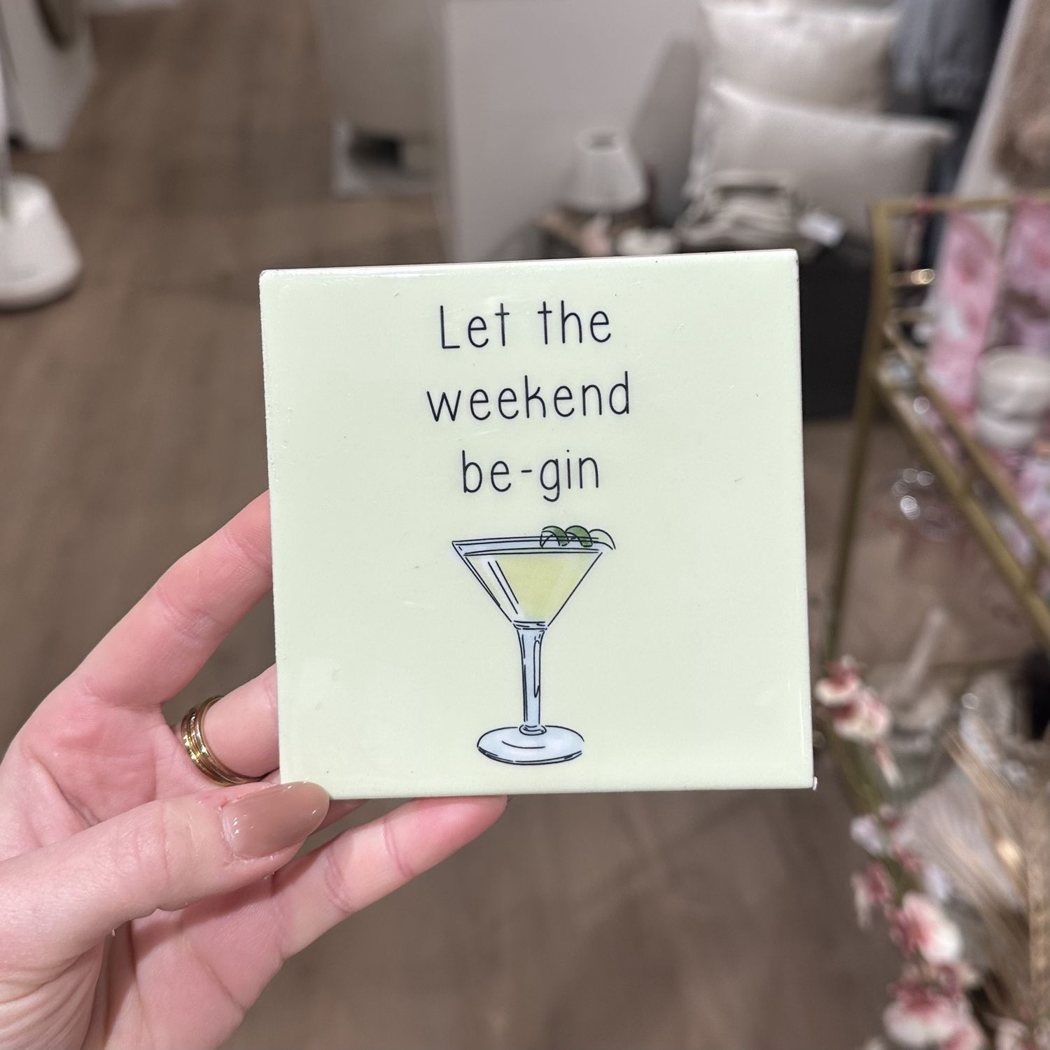 Tegeltje &#39;Weekend Be-Gin&#39;
