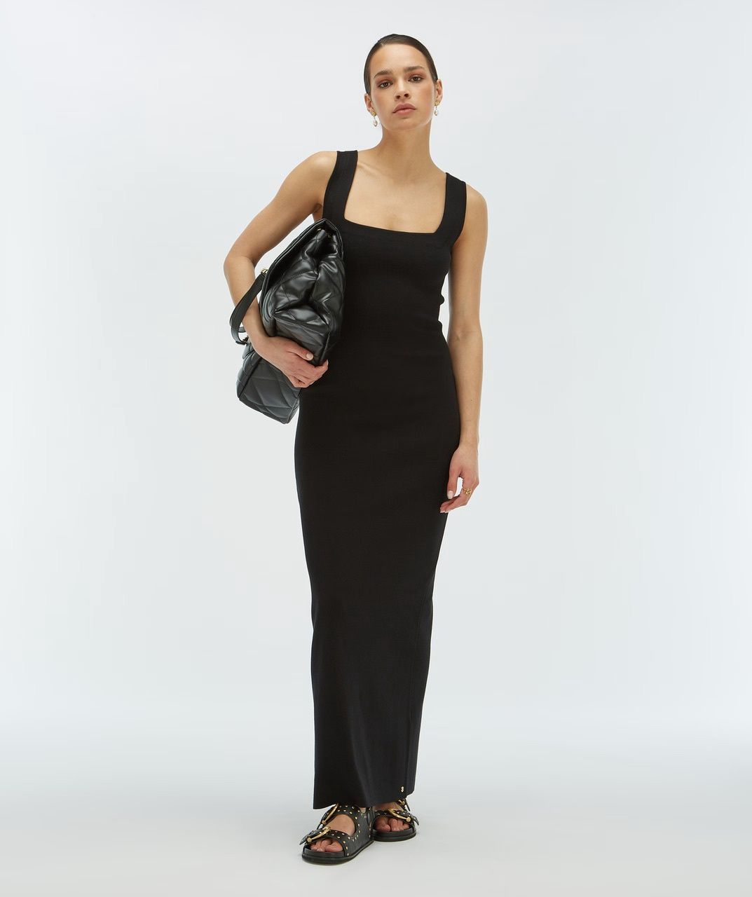 JV SHELLY lange jurk - black