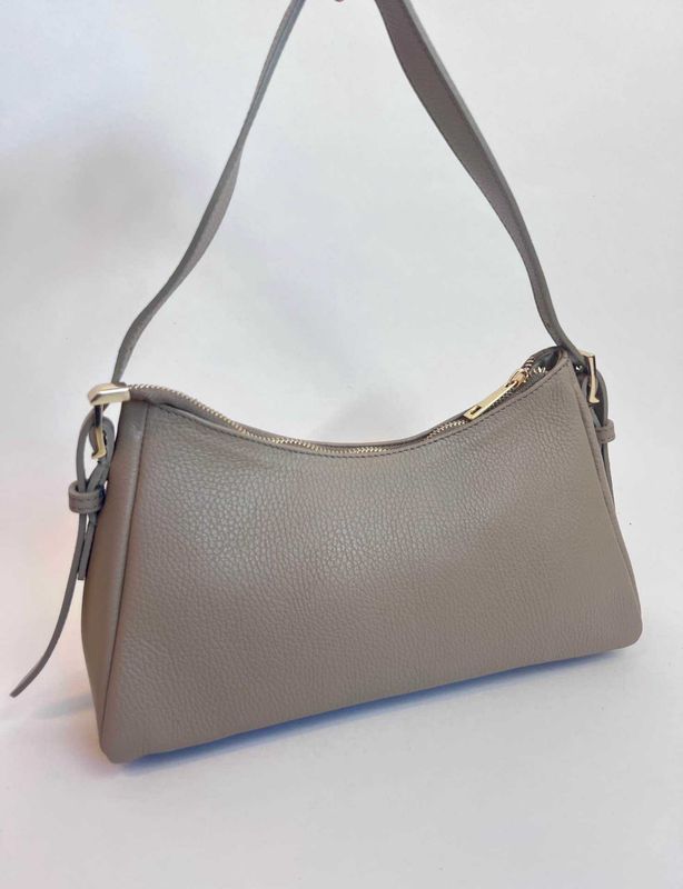 Leren tas &#39;ALBA&#39; - taupe