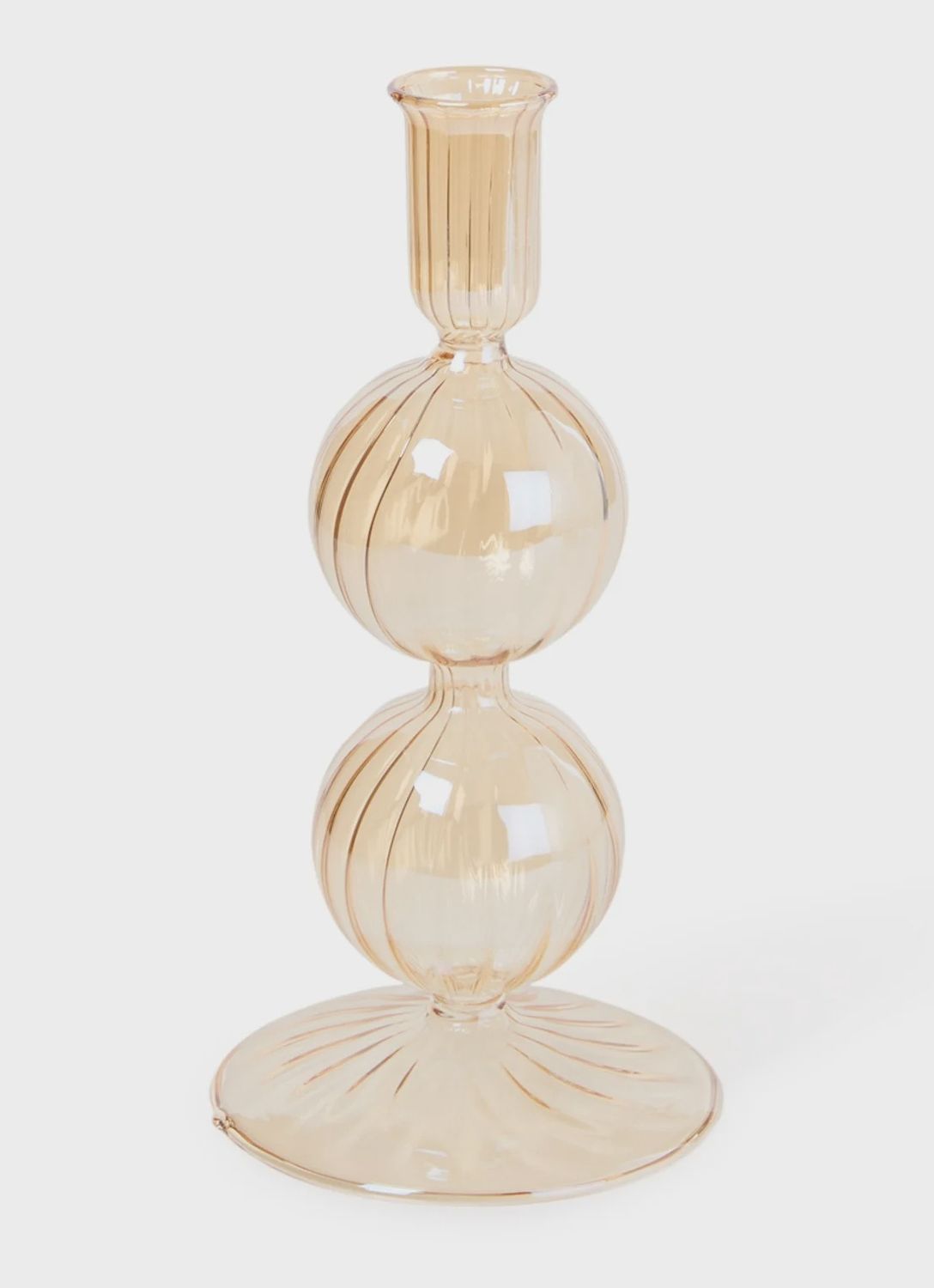 Bubbel kandelaar Vondels - beige, Size: S