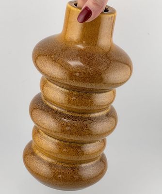 Aardewerk vaas 'Pebbles' - curry