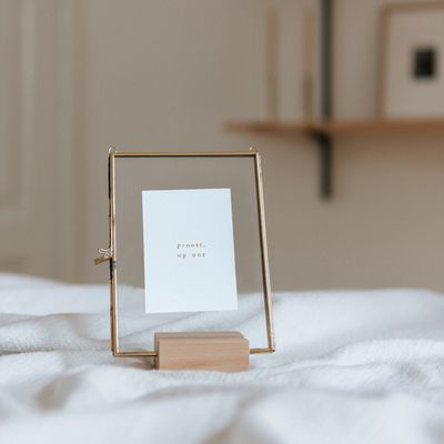 Lijst goud met goudfoliekaartje – diverse teksten