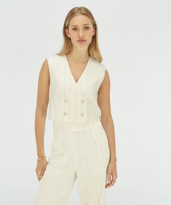 JV LEVA gilet - light ecru