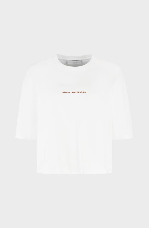 AA BAILEY t-shirt - white camel