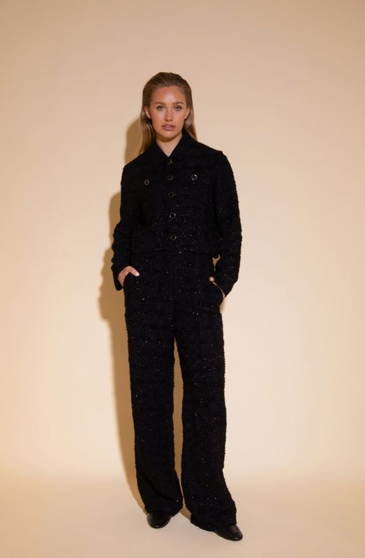 AA ROBBI broek - black glitter