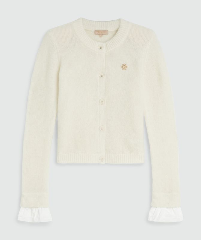 JV BEBE vestje met volants - light ecru