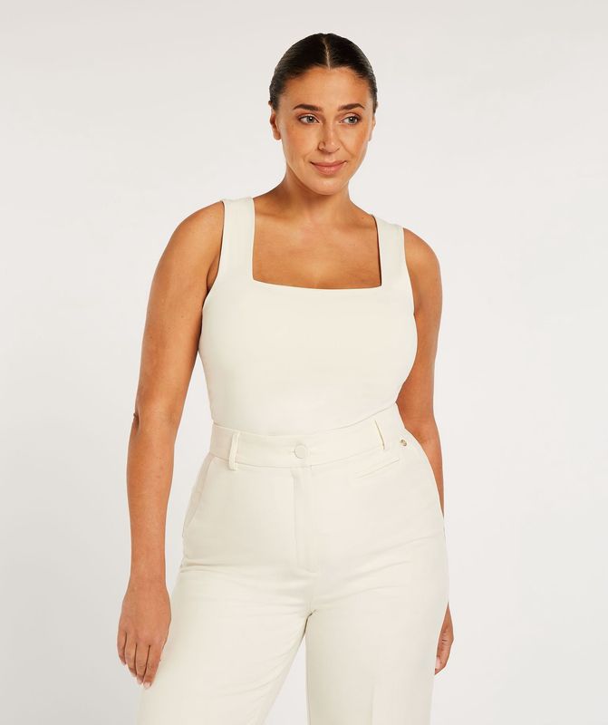 JV LINDE top - creme white