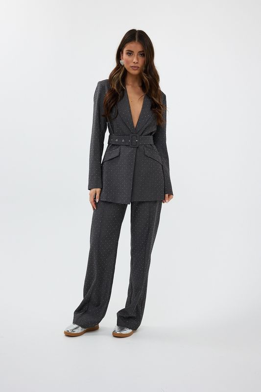HEYB ANN broek - grey glitter