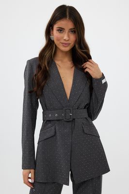 HEYB ANN blazer - grey glitters