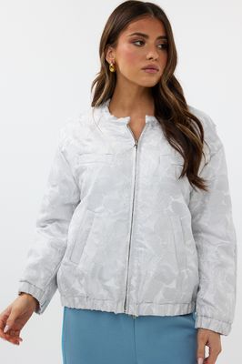 HEYB EVY bomber jacket - silver print