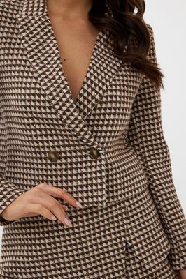 HEYB HAZEL cropped blazer - mocha