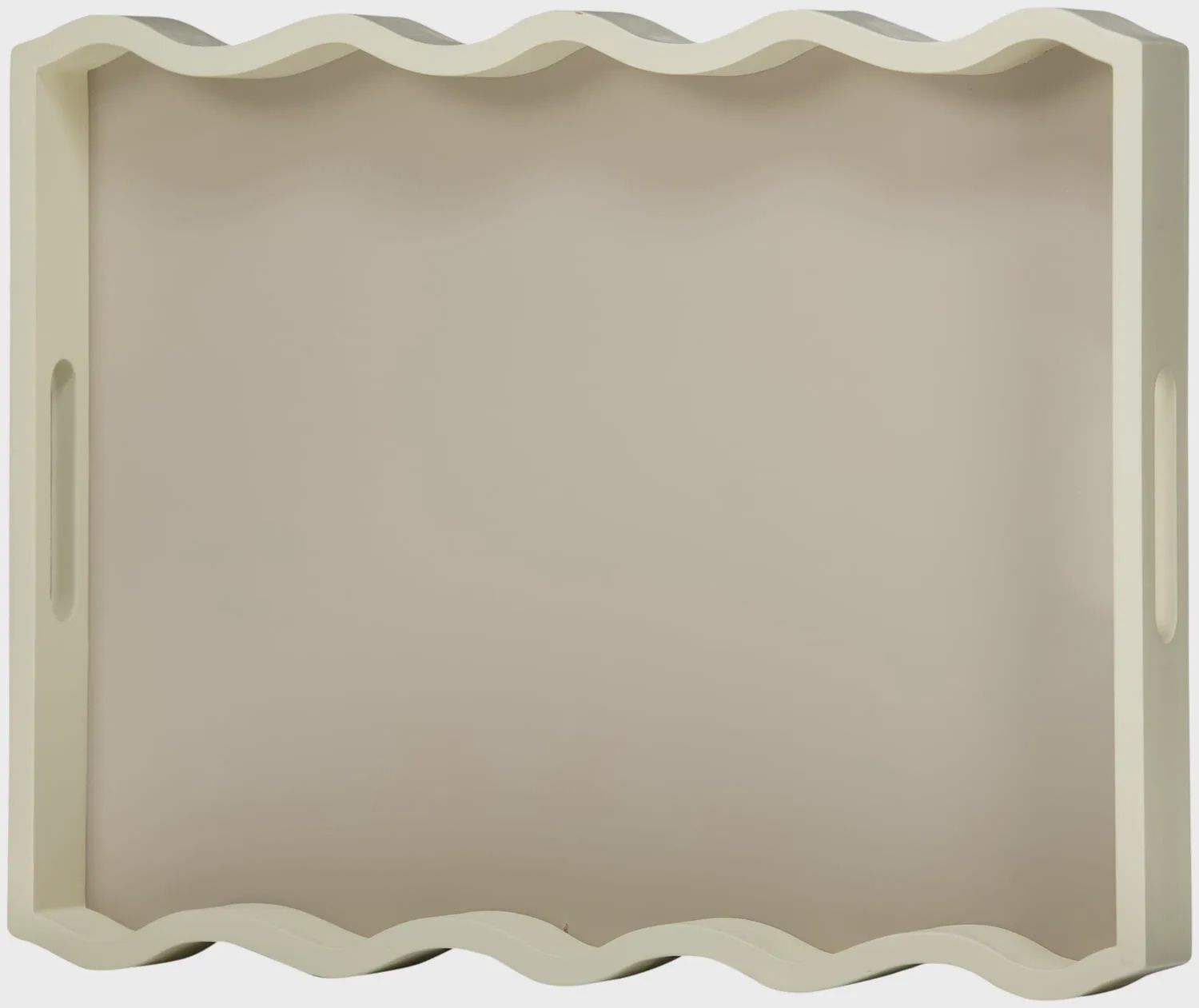 Dienblad geribbeld - beige