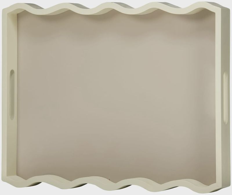 Dienblad geribbeld - beige