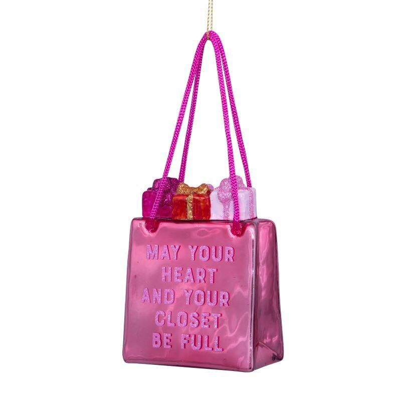 VONDELS ornament pink shopping bag