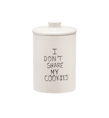 Koekjespot &#39;I don&#39;t share my cookies&#39;