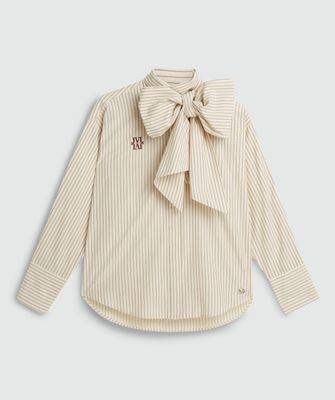 JV HEDY blouse - light ecru/berry red