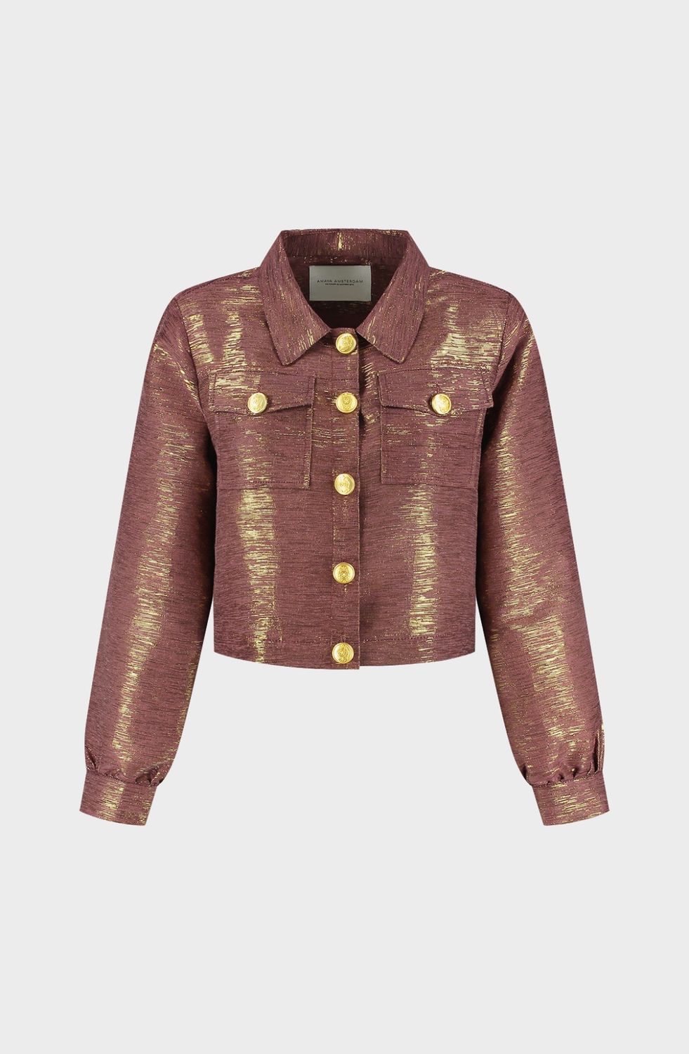 AMAYA LO jacket - bordeaux/gold