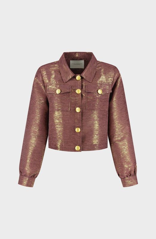 AMAYA LO jacket - bordeaux/gold