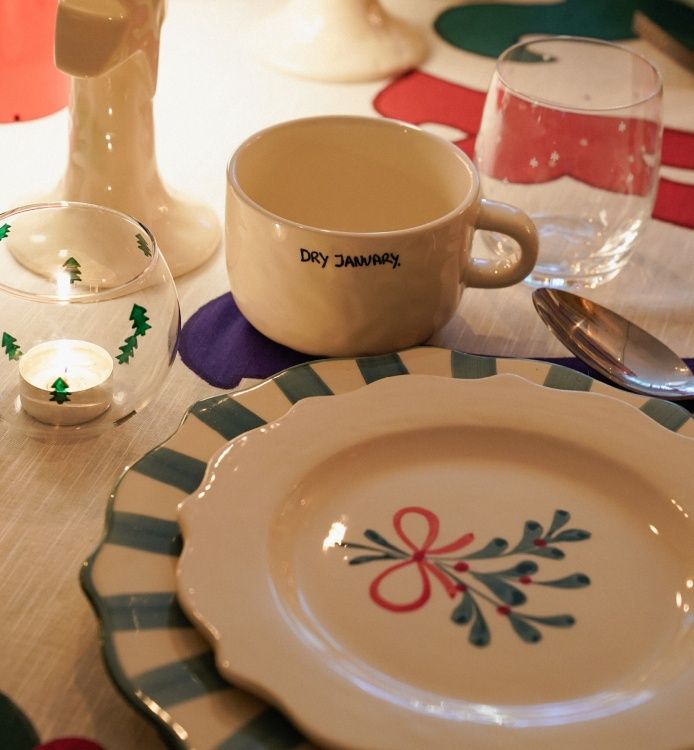 Cappuccino mok met tekst 'Dry January'
