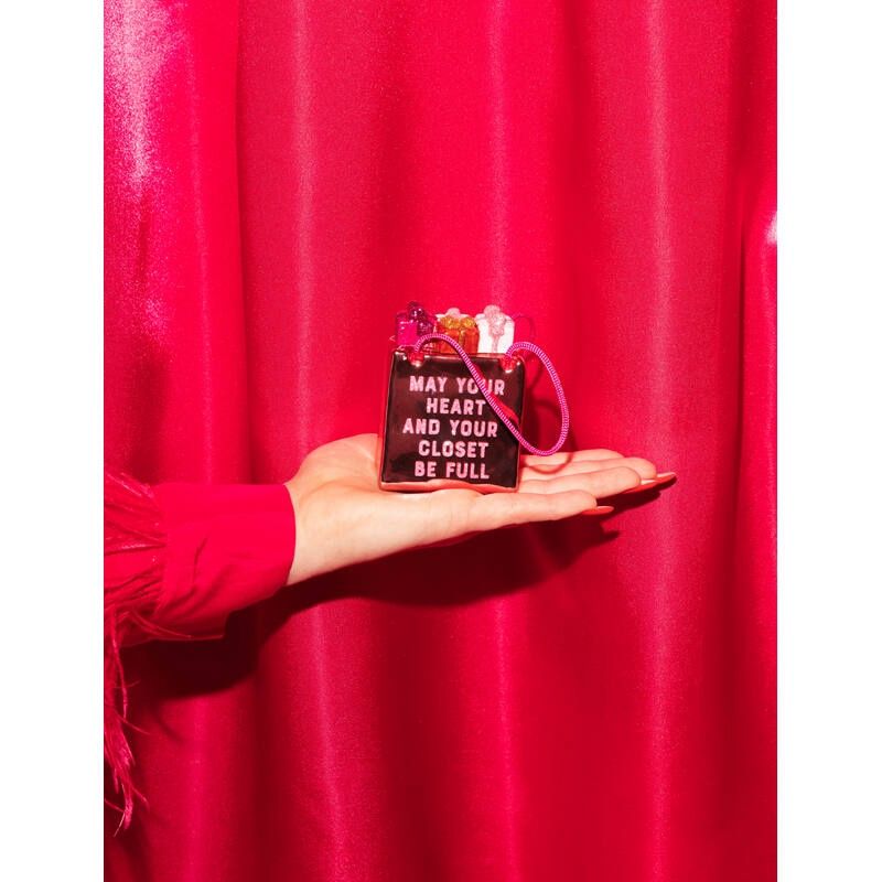 VONDELS ornament - pink shopping bag