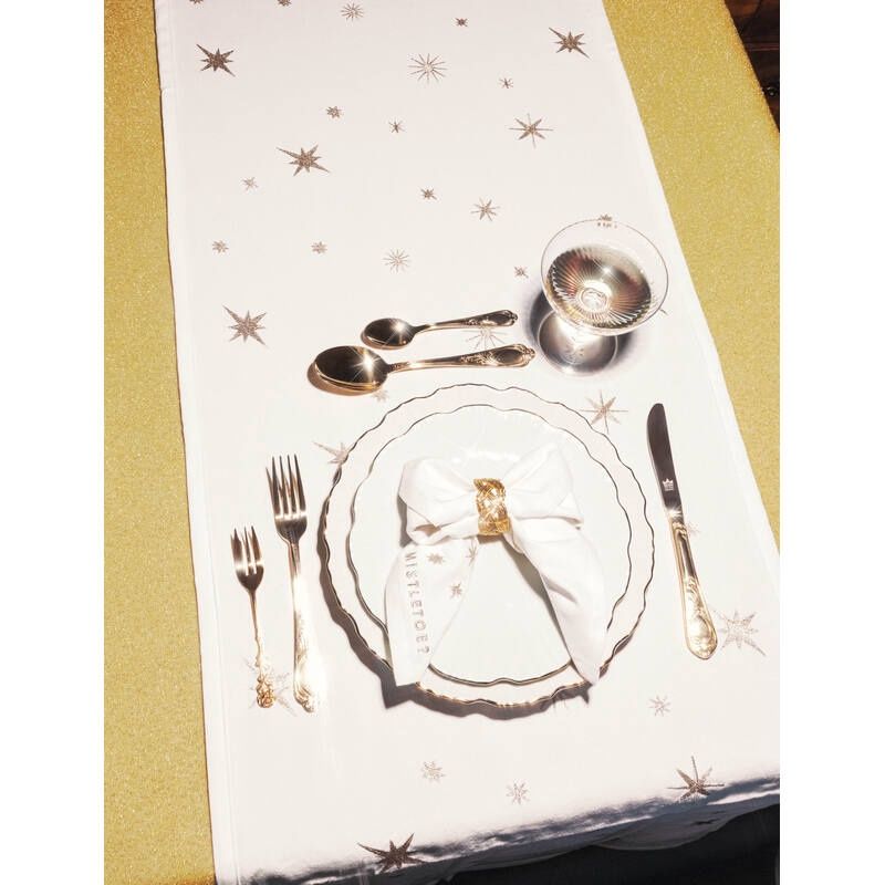 Tafelloper met sterren 240x45 cm