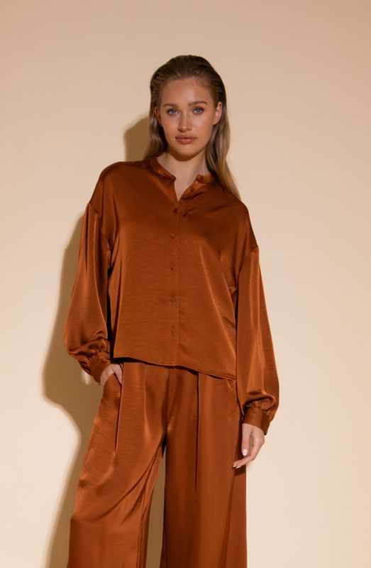 AA POGGY blouse - roestbruin