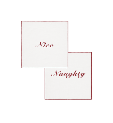 Servetten - set van 2 'Naughty &amp; Nice'