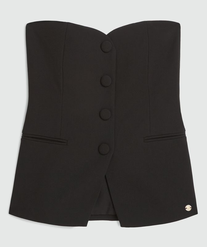 JV NIVA bustier top - zwart