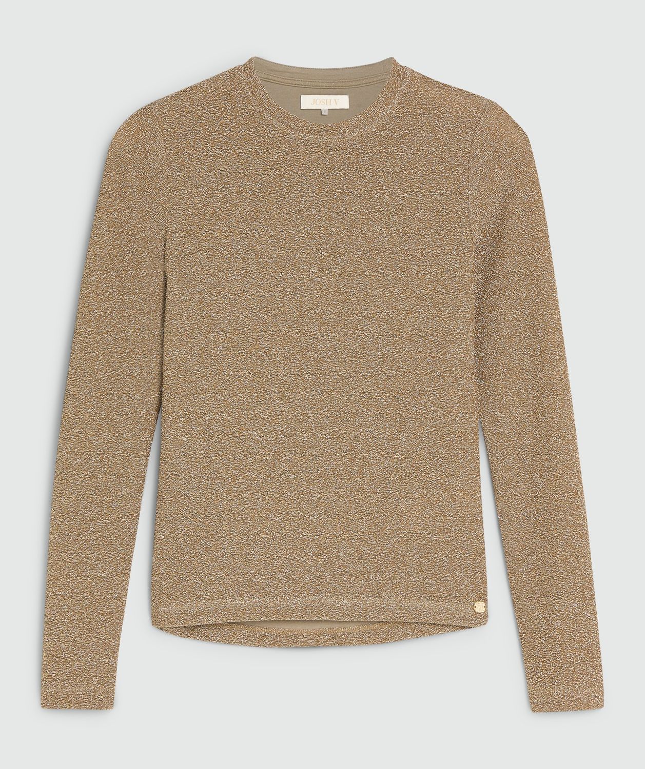 JV PALMER top lange mouw - dark gold