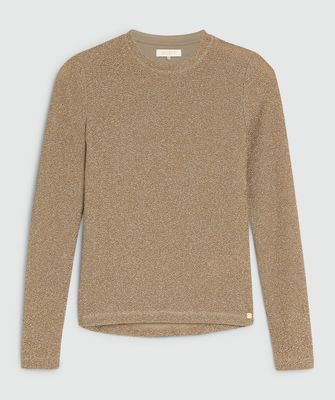 JV PALMER top lange mouw - dark gold