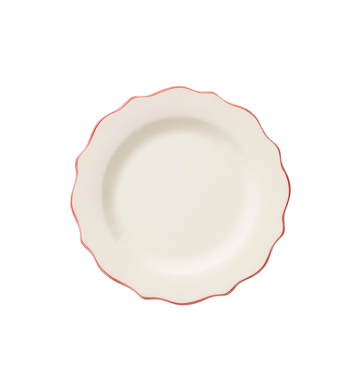 Ontbijtbord 'Carmine Scalloped'