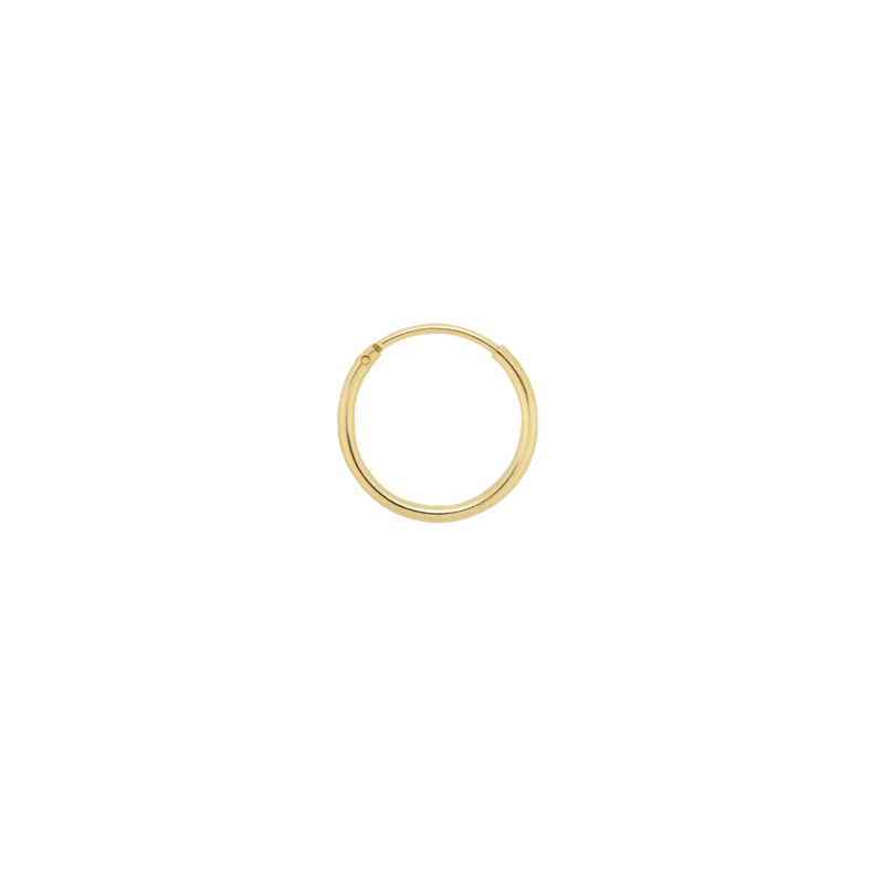 Single oorbel maat M (16mm) - goud