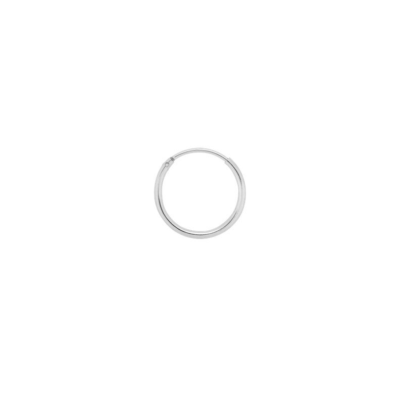 Single oorbel maat M (16mm) - zilver