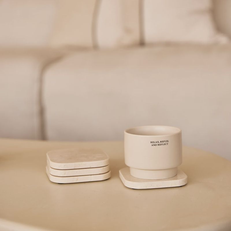 Marmeren onderzetters - set van 4